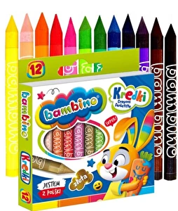Kredki świecowe BAMBINO 12 kol. glinka kaolinowa