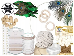 Zestaw kreatywny Łapacz Snów Makrama GOLD Prezent