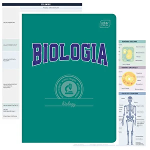 Zeszyt tematyczny A5 60k Hybrid w kratkę Biologia