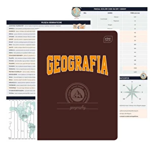 Zeszyt tematyczny A5 60k Hybrid w kratkę Geografia