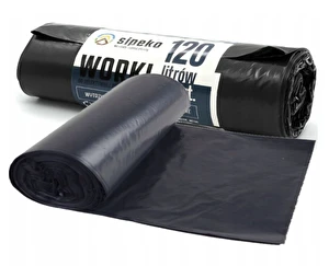 Worki na śmieci odpady 120L/10szt mocne proekologiczne czarne