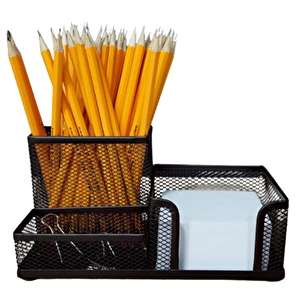 Przybornik na biurko metalowy 3A czarny